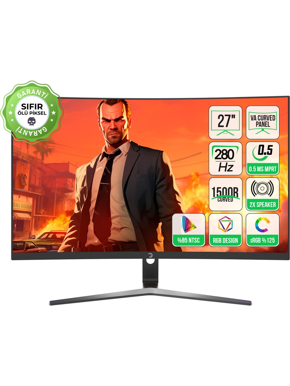 GamePower Vivid V80 27 280Hz Curved Gaming Monitör - kirmizietiketim.com